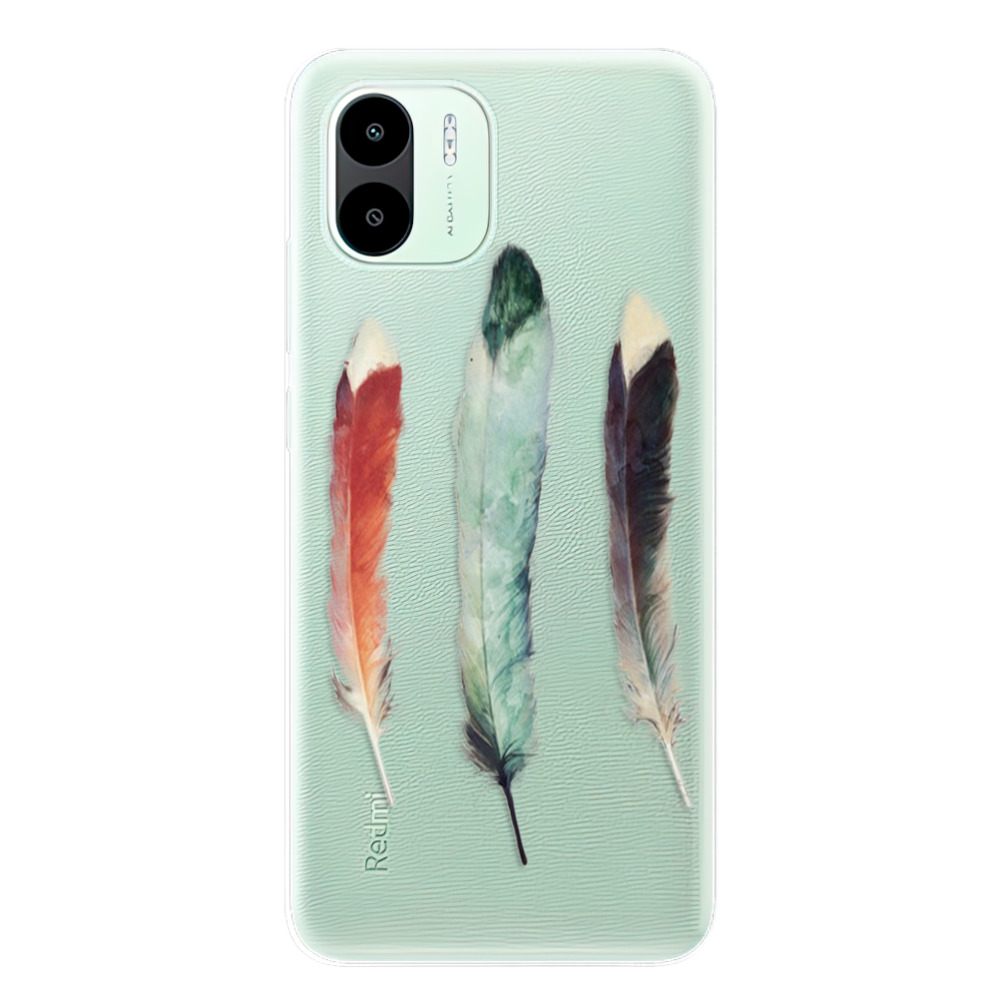 Odolné silikonové pouzdro iSaprio - Three Feathers - Xiaomi Redmi A1 / A2