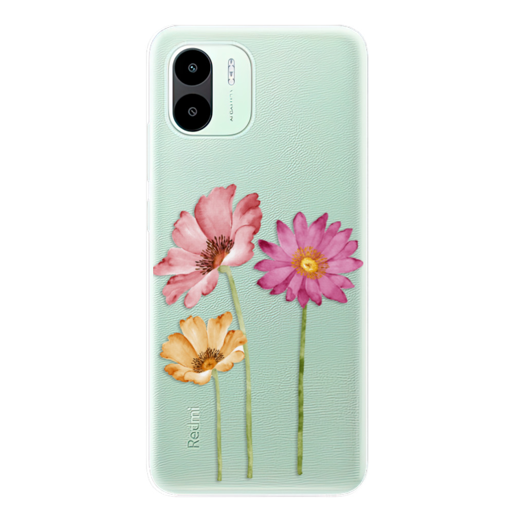 Odolné silikonové pouzdro iSaprio - Three Flowers - Xiaomi Redmi A1 / A2