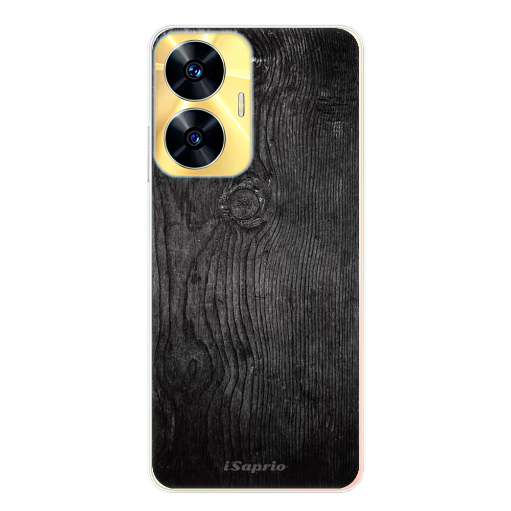 Silikonové odolné pouzdro iSaprio Black Wood 13 na mobil Realme C55 (Odolný silikonový kryt, obal, pouzdro iSaprio Black Wood 13 na mobilní telefon Realme C55)