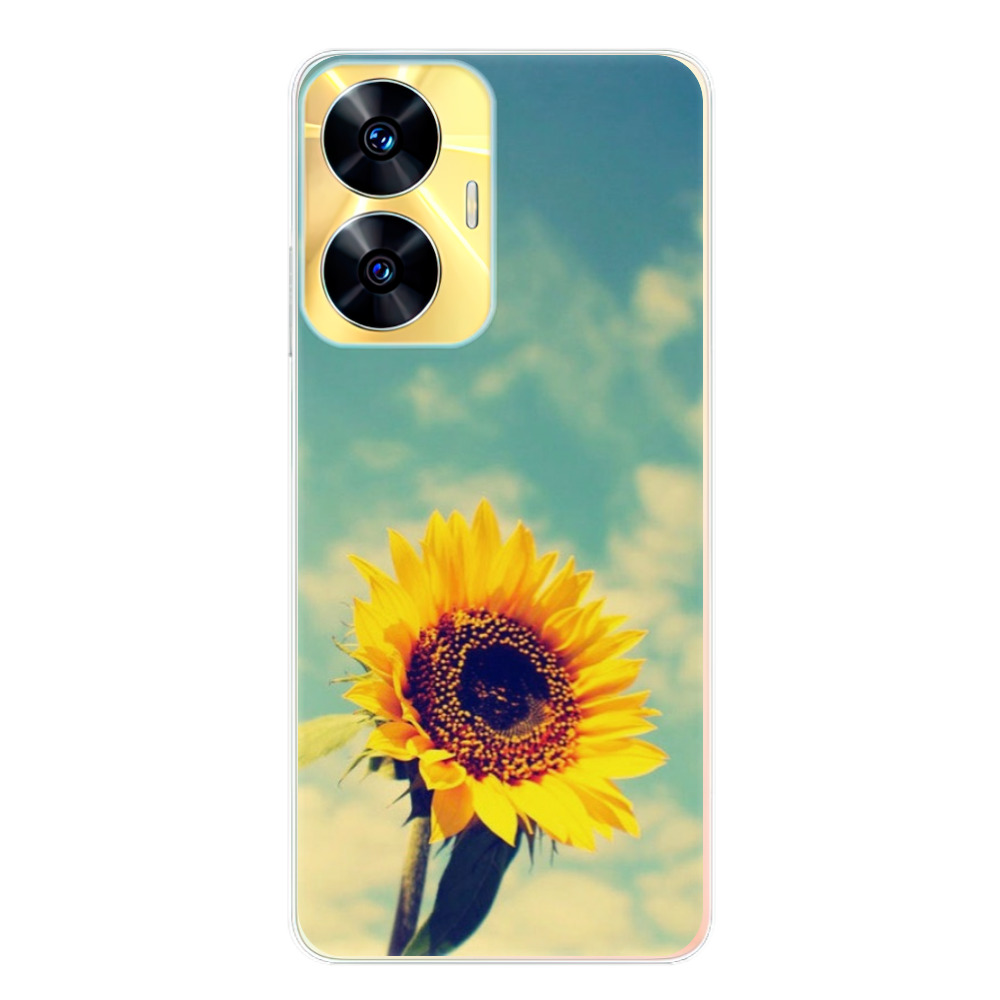 Odolné silikonové pouzdro iSaprio - Sunflower 01 - Realme C55