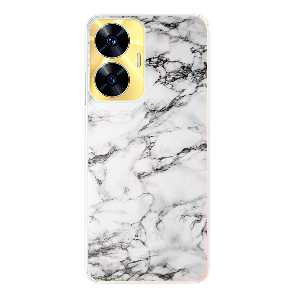 Silikonové odolné pouzdro iSaprio White Marble 01 na mobil Realme C55 (Odolný silikonový kryt, obal, pouzdro iSaprio White Marble 01 na mobilní telefon Realme C55)