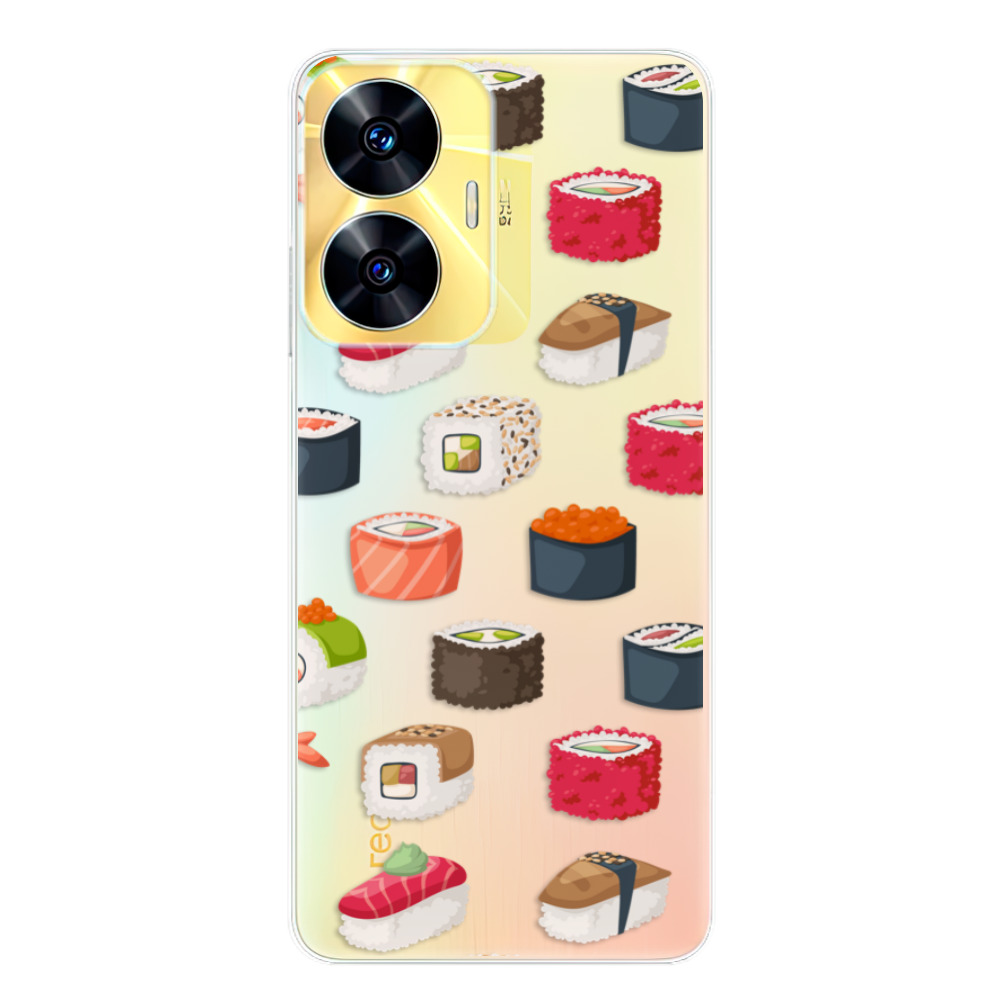 Silikonové odolné pouzdro iSaprio Sushi Pattern na mobil Realme C55 (Odolný silikonový kryt, obal, pouzdro iSaprio Sushi Pattern na mobilní telefon Realme C55)
