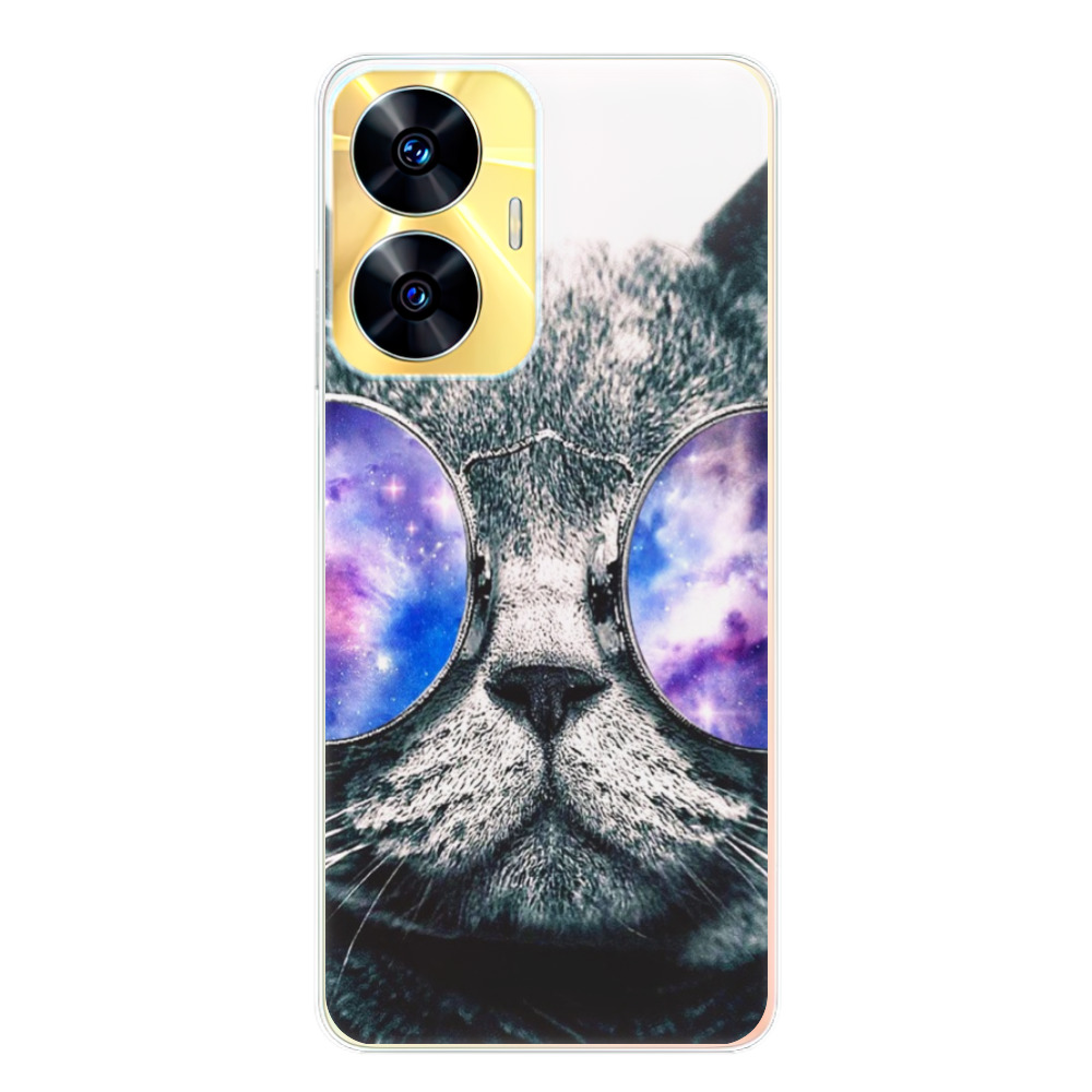 Silikonové odolné pouzdro iSaprio Galaxy Cat na mobil Realme C55 (Odolný silikonový kryt, obal, pouzdro iSaprio Galaxy Cat na mobilní telefon Realme C55)