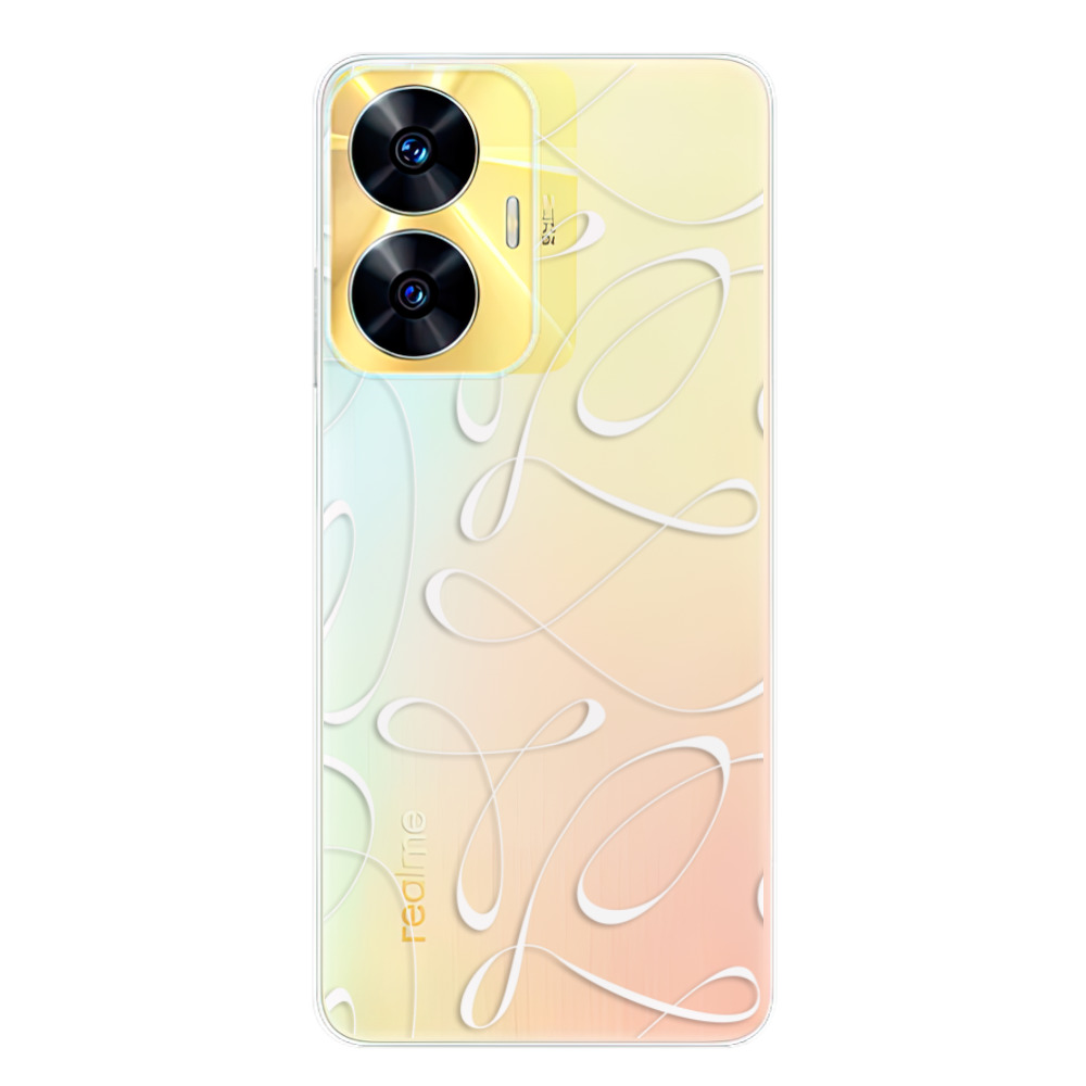 Silikonové odolné pouzdro iSaprio Fancy - white na mobil Realme C55 (Odolný silikonový kryt, obal, pouzdro iSaprio Fancy - white na mobilní telefon Realme C55)