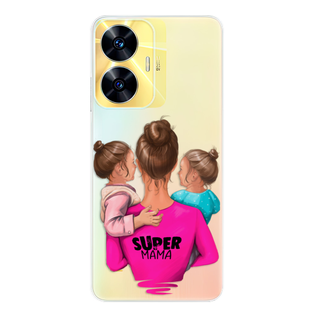 Silikonové odolné pouzdro iSaprio Super Mama - Two Girls na mobil Realme C55 (Odolný silikonový kryt, obal, pouzdro iSaprio Super Mama - Two Girls na mobilní telefon Realme C55)