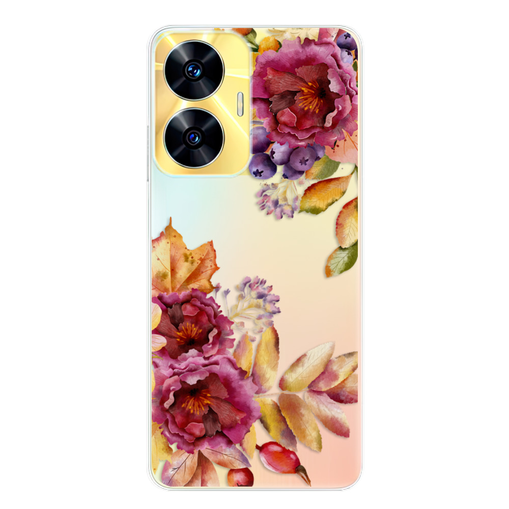 Silikonové odolné pouzdro iSaprio Fall Flowers na mobil Realme C55 (Odolný silikonový kryt, obal, pouzdro iSaprio Fall Flowers na mobilní telefon Realme C55)