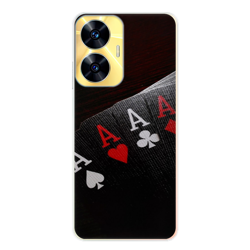 Silikonové odolné pouzdro iSaprio Poker na mobil Realme C55 (Odolný silikonový kryt, obal, pouzdro iSaprio Poker na mobilní telefon Realme C55)