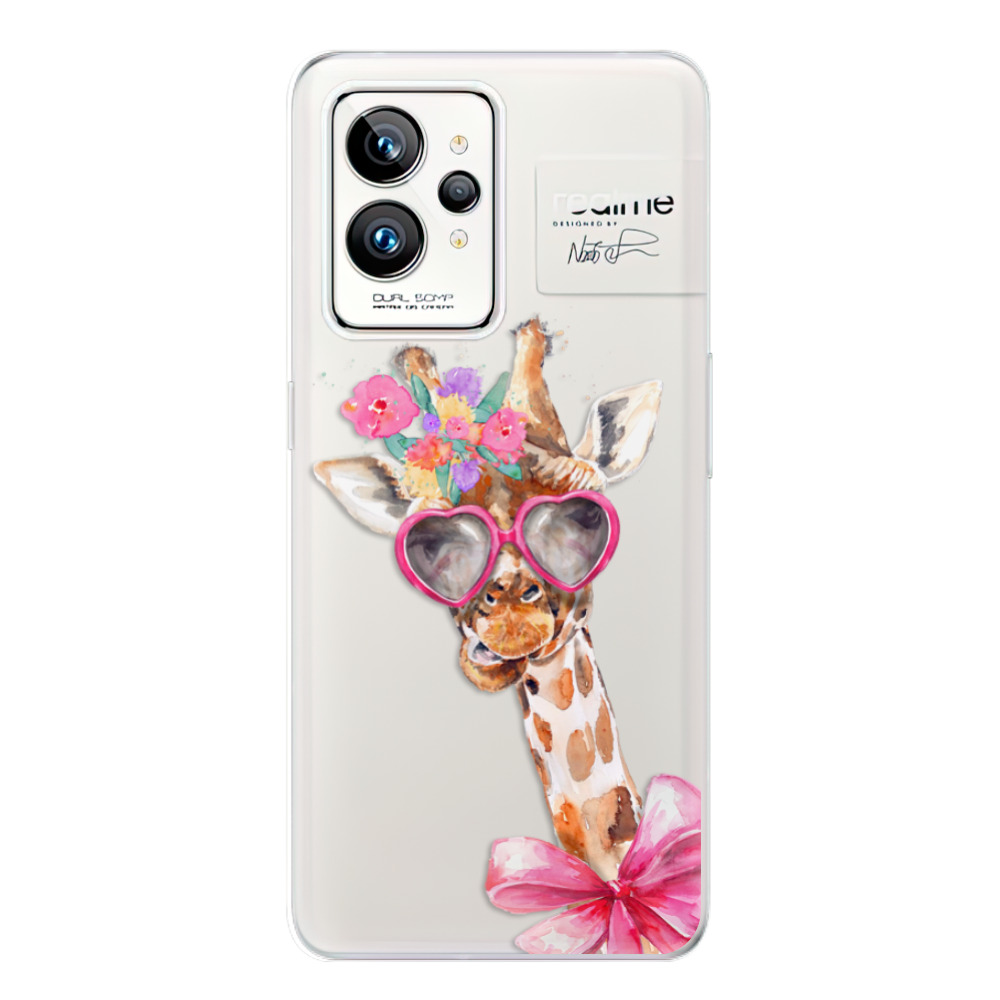 Silikonové odolné pouzdro iSaprio Lady Giraffe na mobil Realme GT 2 Pro (Odolný silikonový kryt, obal, pouzdro iSaprio Lady Giraffe na mobilní telefon Realme GT 2 Pro)