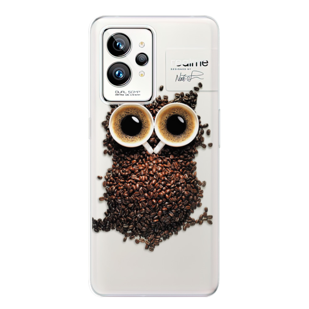 Silikonové odolné pouzdro iSaprio Owl And Coffee na mobil Realme GT 2 Pro (Odolný silikonový kryt, obal, pouzdro iSaprio Owl And Coffee na mobilní telefon Realme GT 2 Pro)