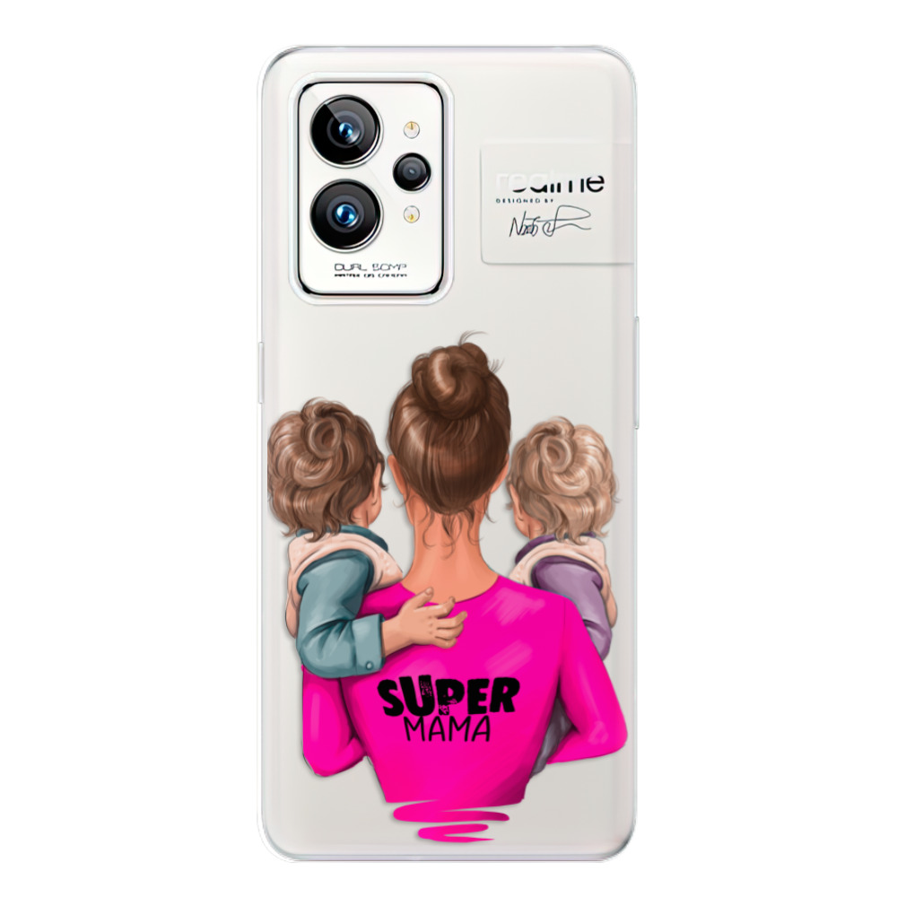 Odolné silikonové pouzdro iSaprio - Super Mama - Two Boys - Realme GT 2 Pro