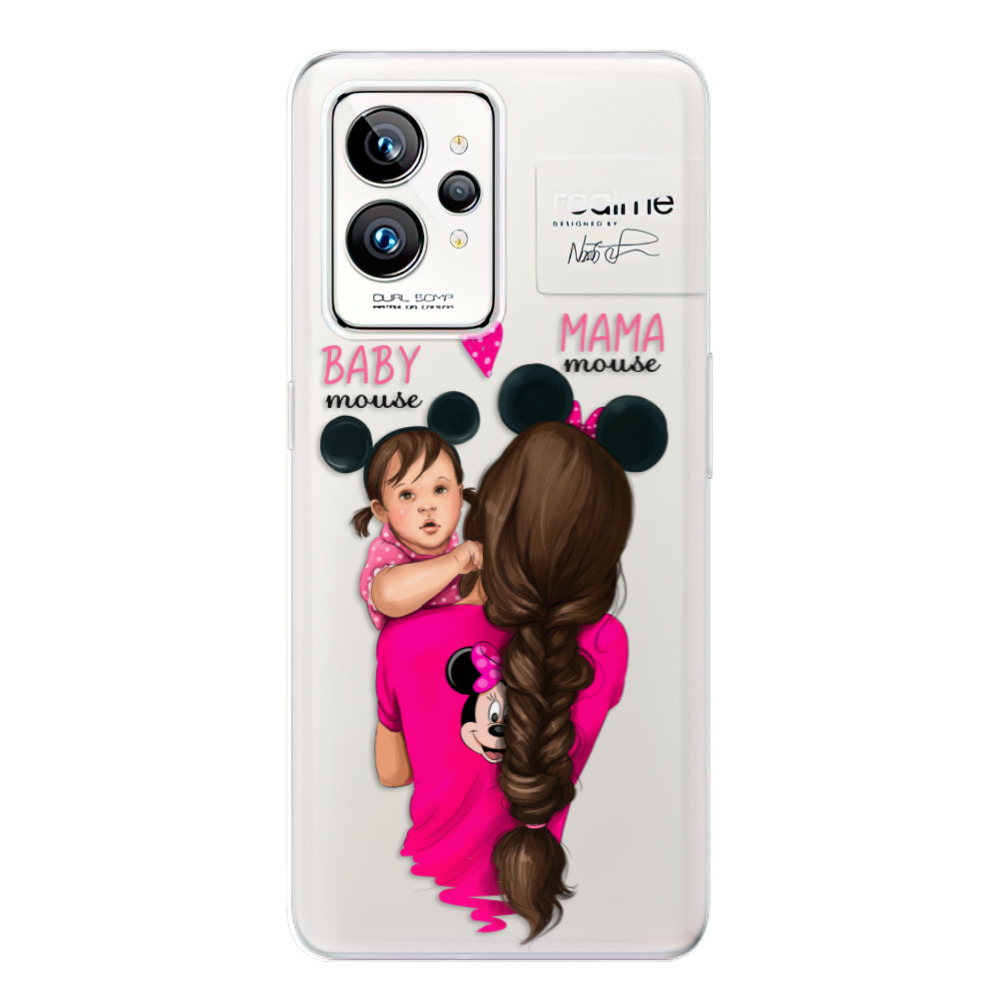 Silikonové odolné pouzdro iSaprio Mama Mouse Brunette and Girl na mobil Realme GT 2 Pro (Odolný silikonový kryt, obal, pouzdro iSaprio Mama Mouse Brunette and Girl na mobilní telefon Realme GT 2 Pro)