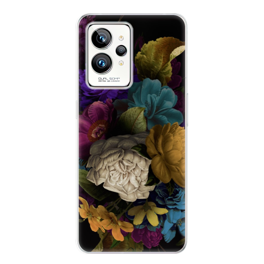 Silikonové odolné pouzdro iSaprio Dark Flowers na mobil Realme GT 2 Pro (Odolný silikonový kryt, obal, pouzdro iSaprio Dark Flowers na mobilní telefon Realme GT 2 Pro)