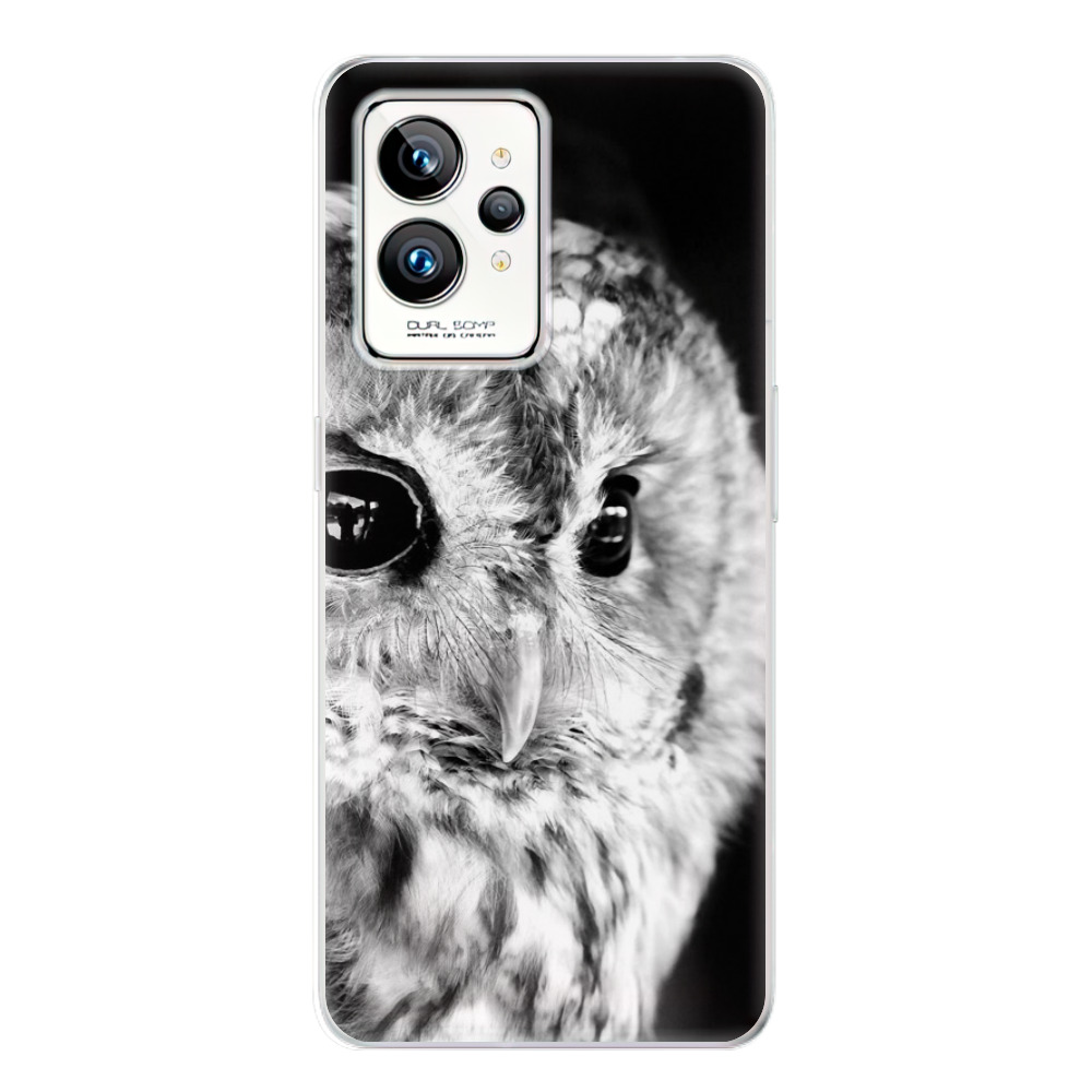 Silikonové odolné pouzdro iSaprio BW Owl na mobil Realme GT 2 Pro (Odolný silikonový kryt, obal, pouzdro iSaprio BW Owl na mobilní telefon Realme GT 2 Pro)