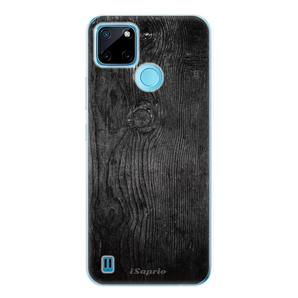 Silikonové odolné pouzdro iSaprio Black Wood 13 na mobil Realme C21Y / C25Y (Odolný silikonový kryt, obal, pouzdro iSaprio Black Wood 13 na mobilní telefon Realme C21Y / C25Y)
