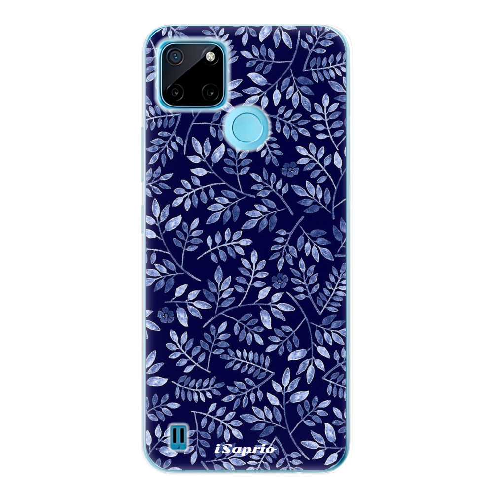 Silikonové odolné pouzdro iSaprio Blue Leaves 05 na mobil Realme C21Y / C25Y (Odolný silikonový kryt, obal, pouzdro iSaprio Blue Leaves 05 na mobilní telefon Realme C21Y / C25Y)