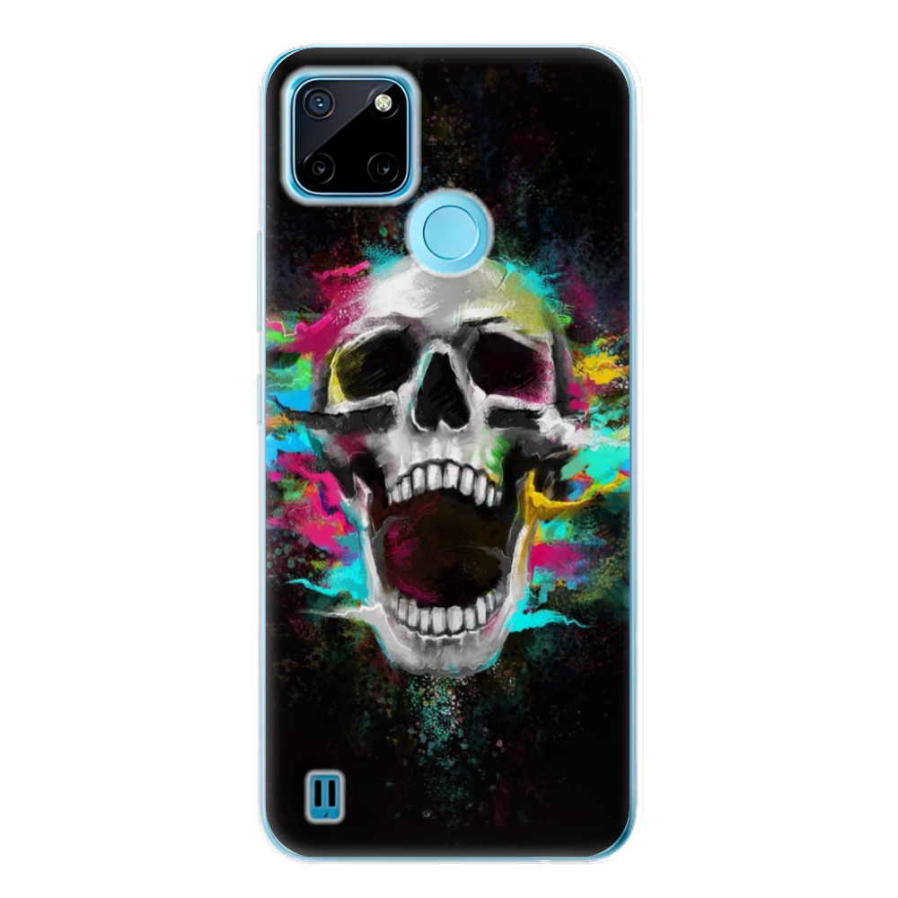 Silikonové odolné pouzdro iSaprio Skull in Colors na mobil Realme C21Y / C25Y (Odolný silikonový kryt, obal, pouzdro iSaprio Skull in Colors na mobilní telefon Realme C21Y / C25Y)