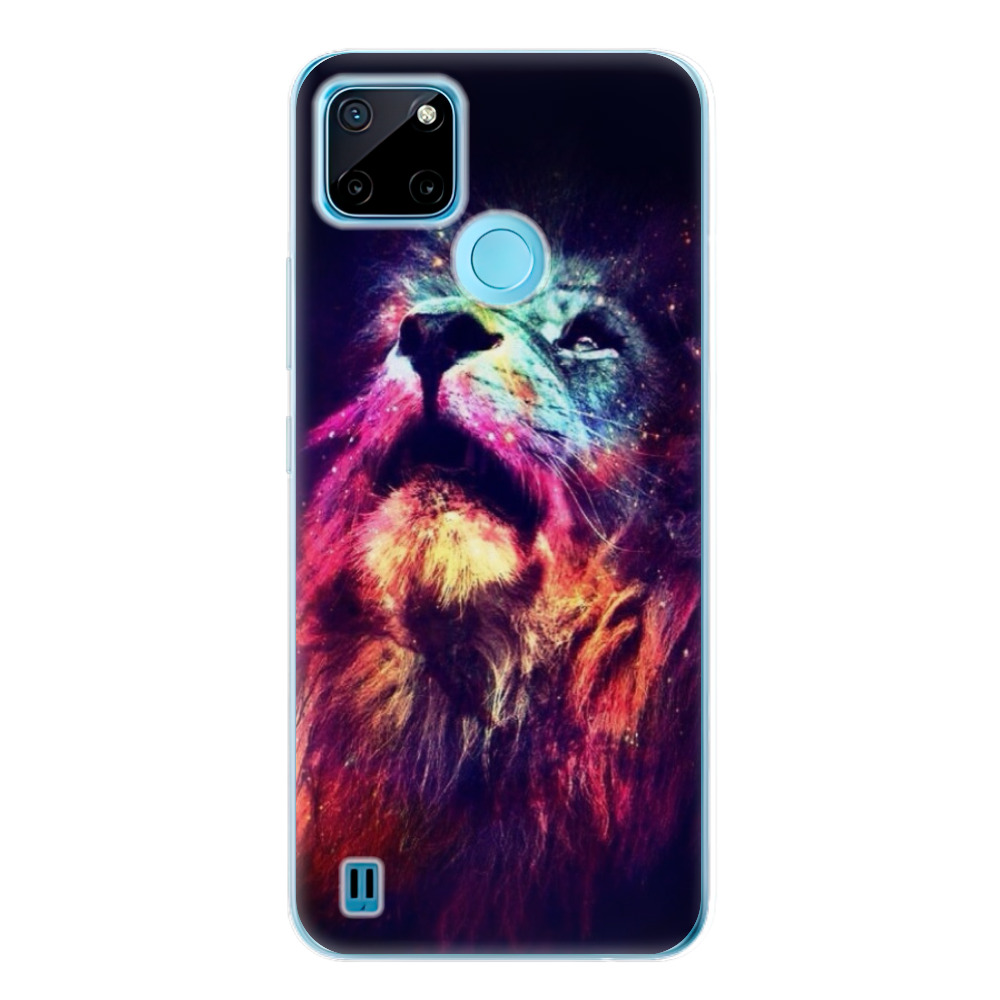 Silikonové odolné pouzdro iSaprio Lion in Colors na mobil Realme C21Y / C25Y (Odolný silikonový kryt, obal, pouzdro iSaprio Lion in Colors na mobilní telefon Realme C21Y / C25Y)