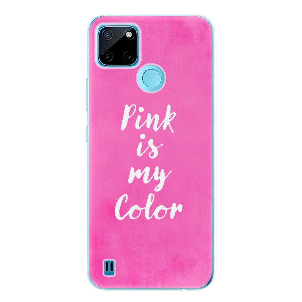 Silikonové odolné pouzdro iSaprio Pink is my color na mobil Realme C21Y / C25Y (Odolný silikonový kryt, obal, pouzdro iSaprio Pink is my color na mobilní telefon Realme C21Y / C25Y)