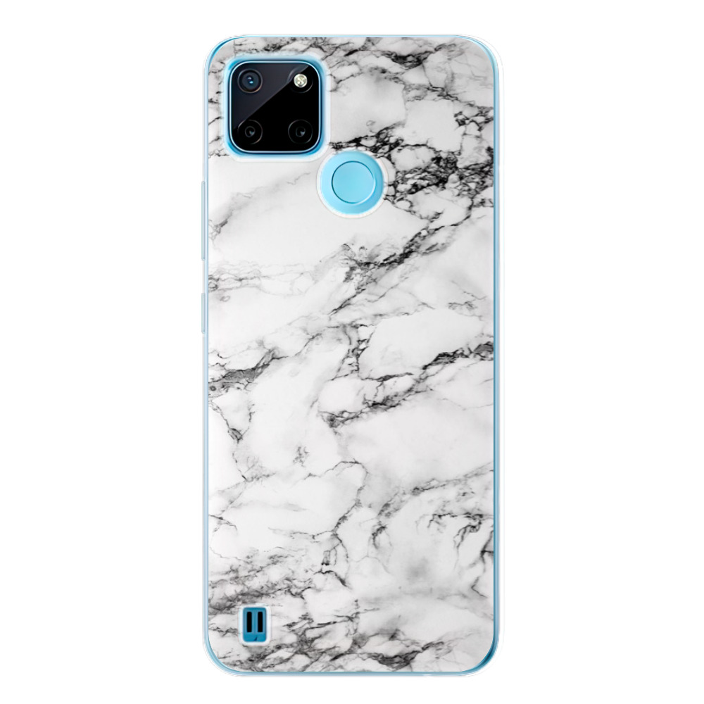 Silikonové odolné pouzdro iSaprio White Marble 01 na mobil Realme C21Y / C25Y (Odolný silikonový kryt, obal, pouzdro iSaprio White Marble 01 na mobilní telefon Realme C21Y / C25Y)