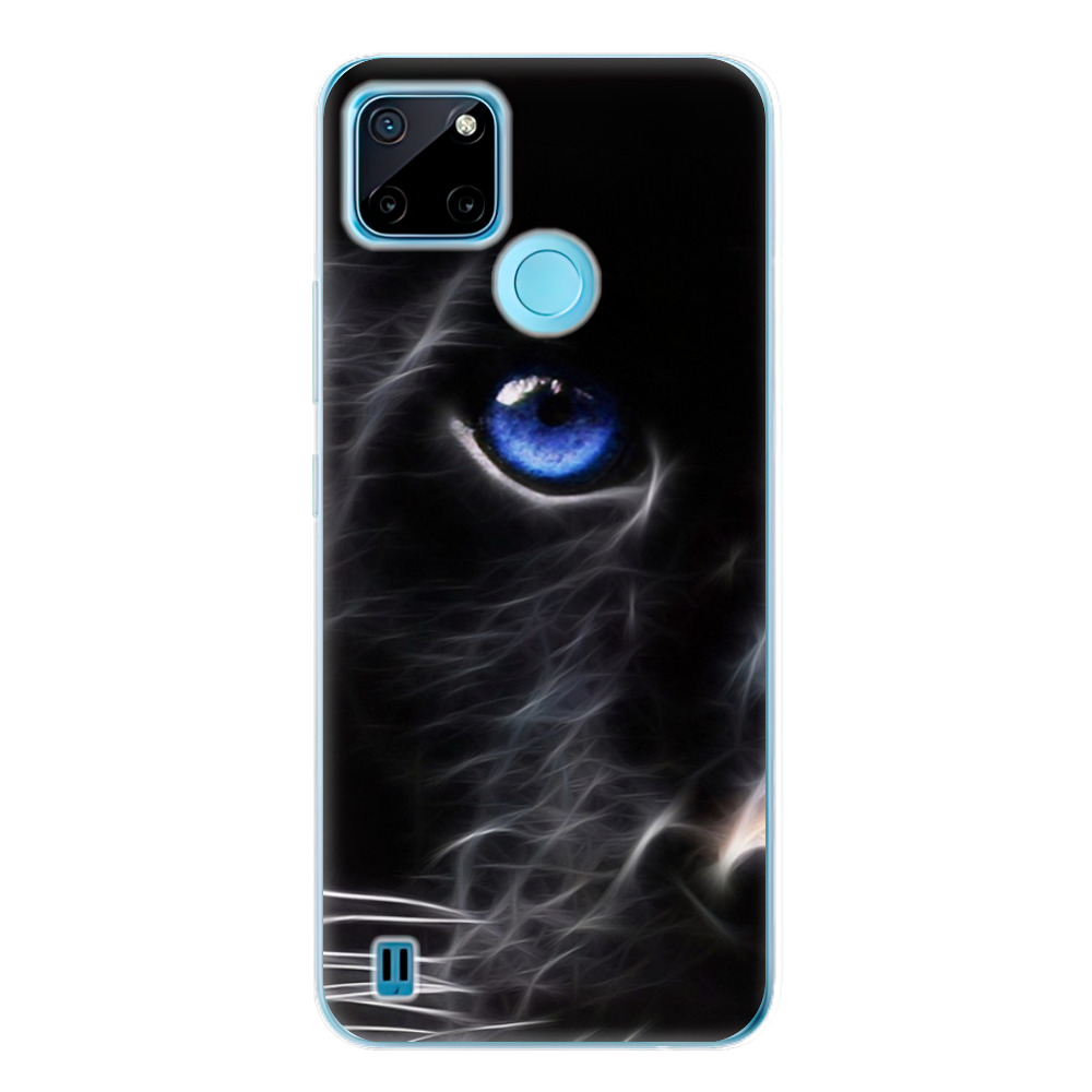 Silikonové odolné pouzdro iSaprio Black Puma na mobil Realme C21Y / C25Y (Odolný silikonový kryt, obal, pouzdro iSaprio Black Puma na mobilní telefon Realme C21Y / C25Y)