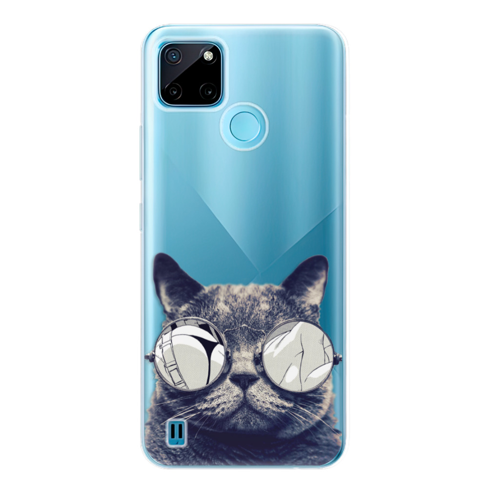 Silikonové odolné pouzdro iSaprio Crazy Cat 01 na mobil Realme C21Y / C25Y (Odolný silikonový kryt, obal, pouzdro iSaprio Crazy Cat 01 na mobilní telefon Realme C21Y / C25Y)