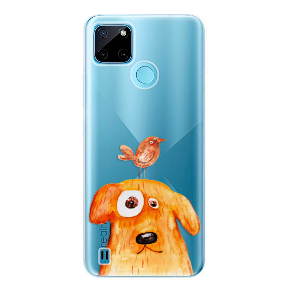 Silikonové odolné pouzdro iSaprio Dog And Bird na mobil Realme C21Y / C25Y (Odolný silikonový kryt, obal, pouzdro iSaprio Dog And Bird na mobilní telefon Realme C21Y / C25Y)
