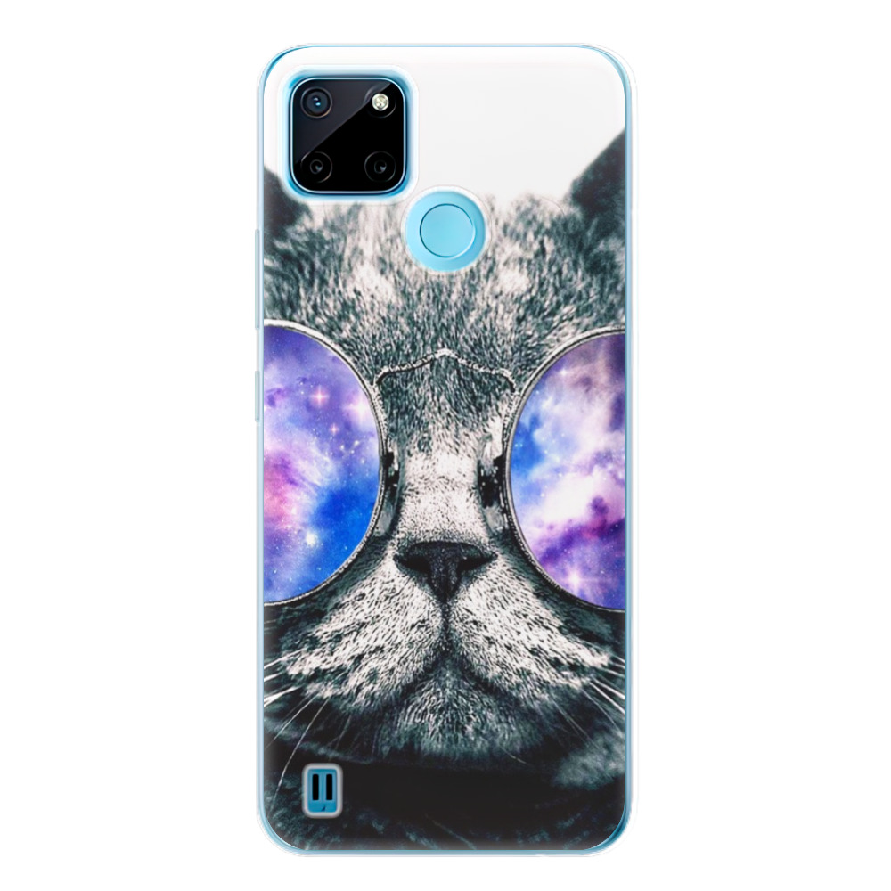 Silikonové odolné pouzdro iSaprio Galaxy Cat na mobil Realme C21Y / C25Y (Odolný silikonový kryt, obal, pouzdro iSaprio Galaxy Cat na mobilní telefon Realme C21Y / C25Y)