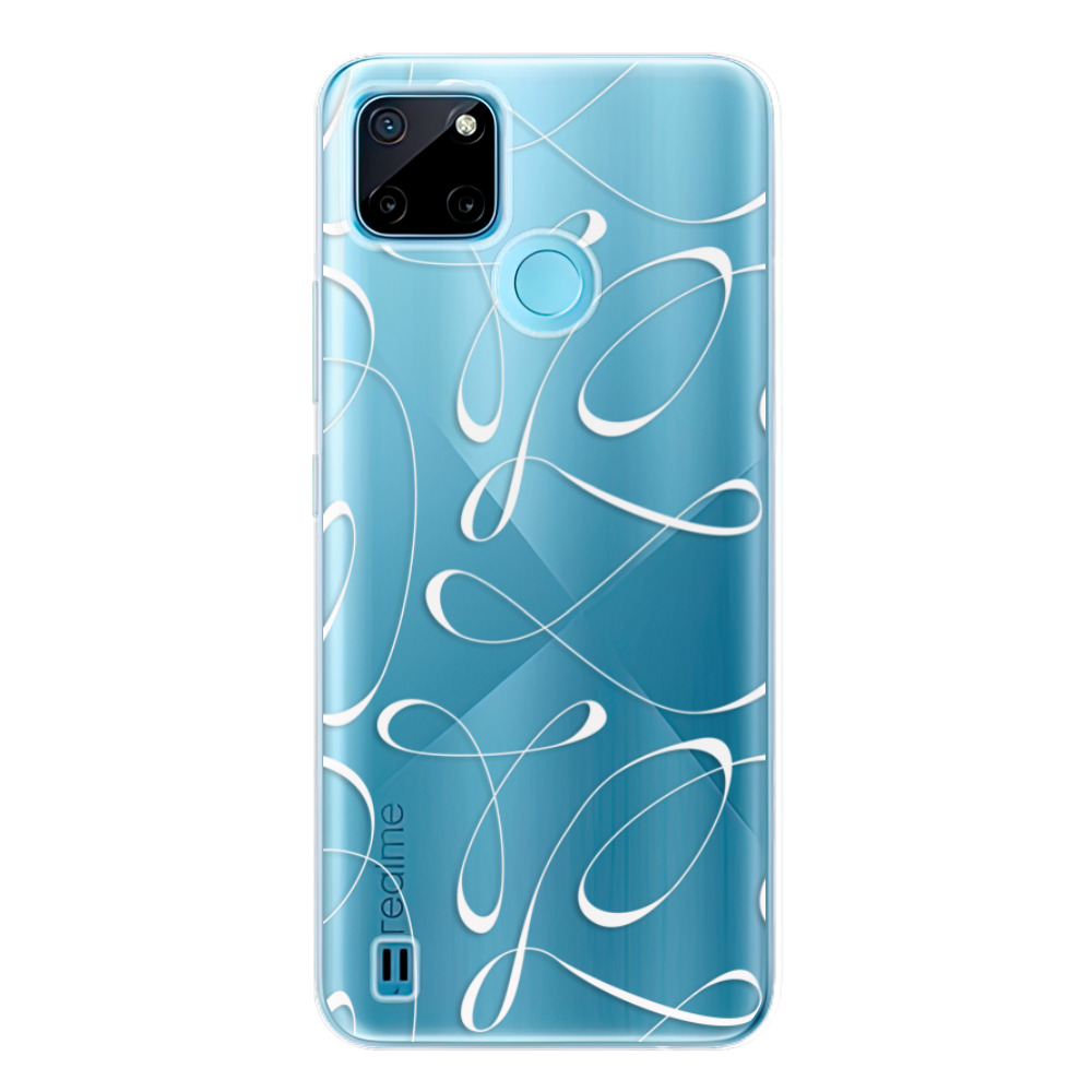 Silikonové odolné pouzdro iSaprio Fancy - white na mobil Realme C21Y / C25Y (Odolný silikonový kryt, obal, pouzdro iSaprio Fancy - white na mobilní telefon Realme C21Y / C25Y)