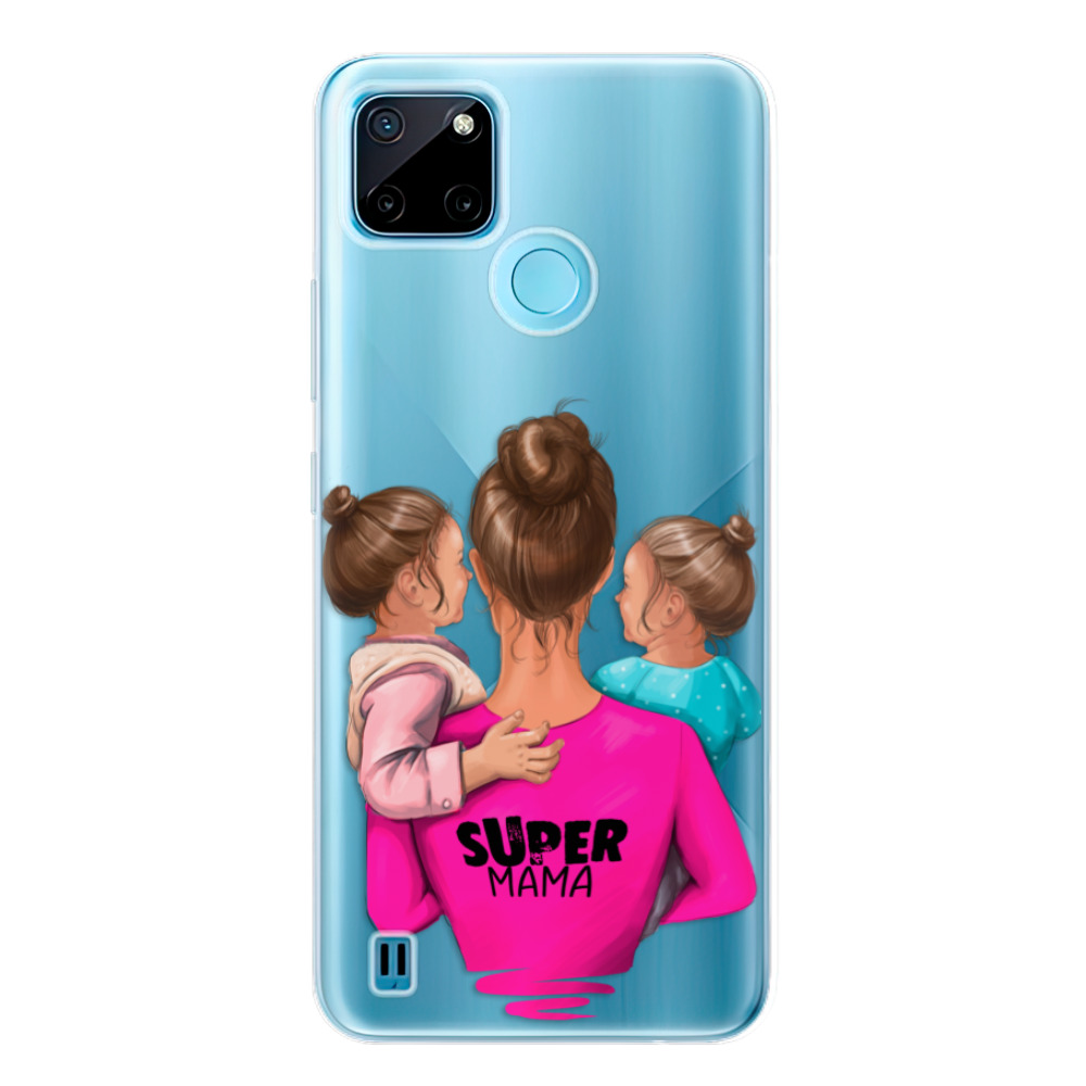 Odolné silikonové pouzdro iSaprio - Super Mama - Two Girls - Realme C21Y / C25Y