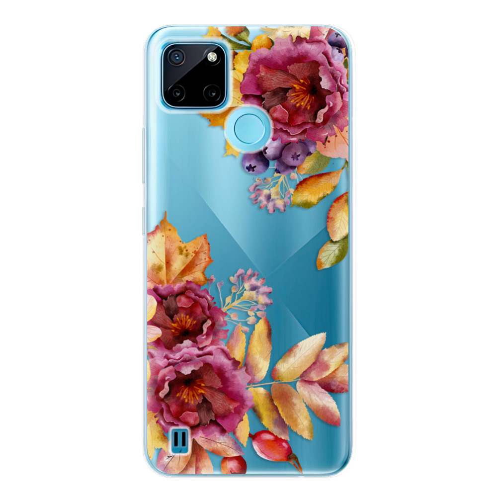 Silikonové odolné pouzdro iSaprio Fall Flowers na mobil Realme C21Y / C25Y (Odolný silikonový kryt, obal, pouzdro iSaprio Fall Flowers na mobilní telefon Realme C21Y / C25Y)
