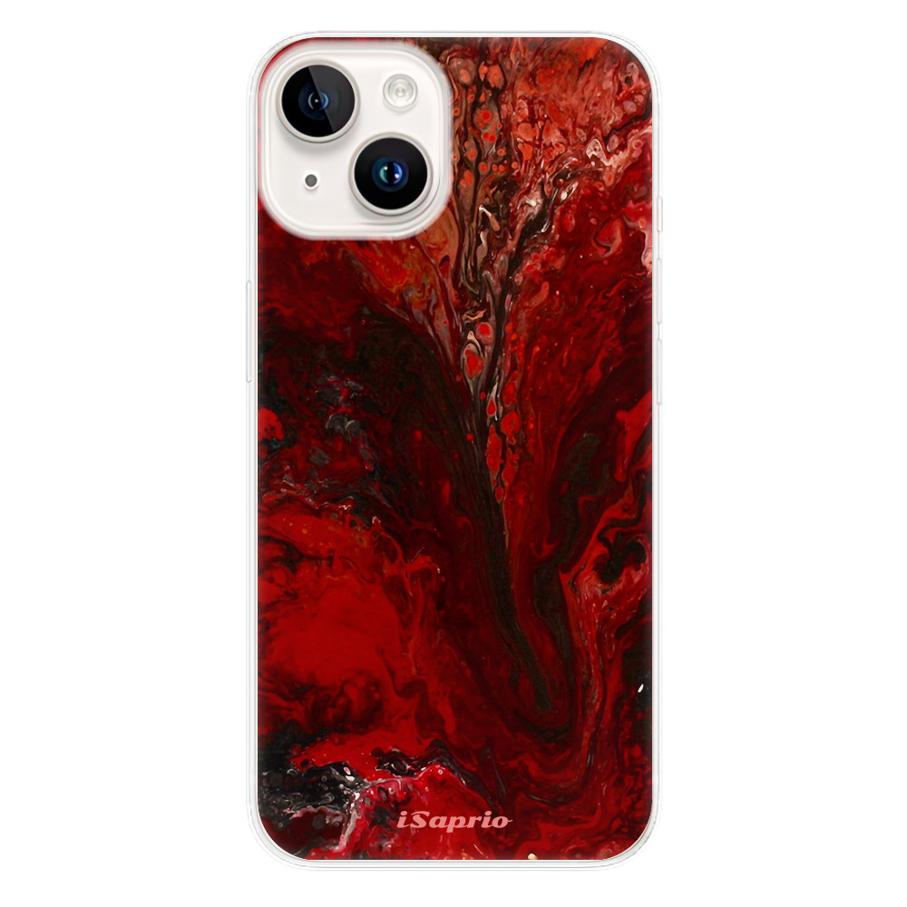 Odolné silikonové pouzdro iSaprio - RedMarble 17 - iPhone 15