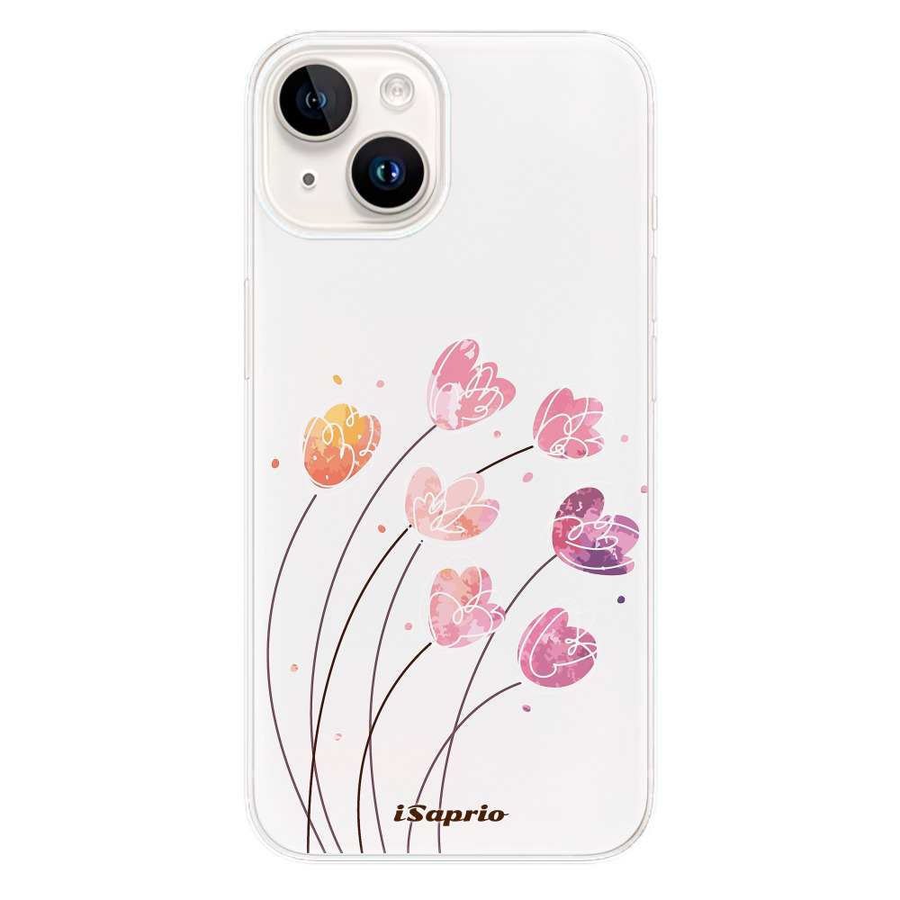 Silikonové odolné pouzdro iSaprio Flowers 14 na mobil Apple iPhone 15 (Odolný silikonový kryt, obal, pouzdro iSaprio Flowers 14 na mobilní telefon Apple iPhone 15)