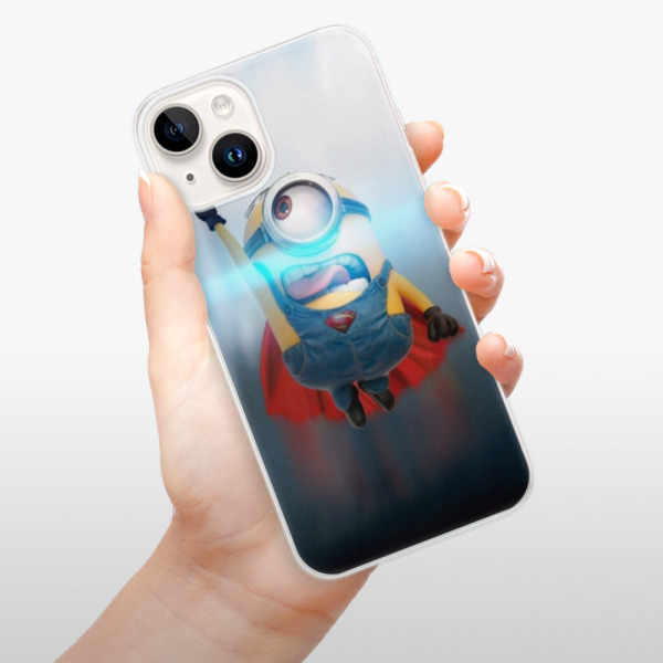 Silikonové pouzdro iSaprio - Apple iPhone 15 - Mimons Superman 02