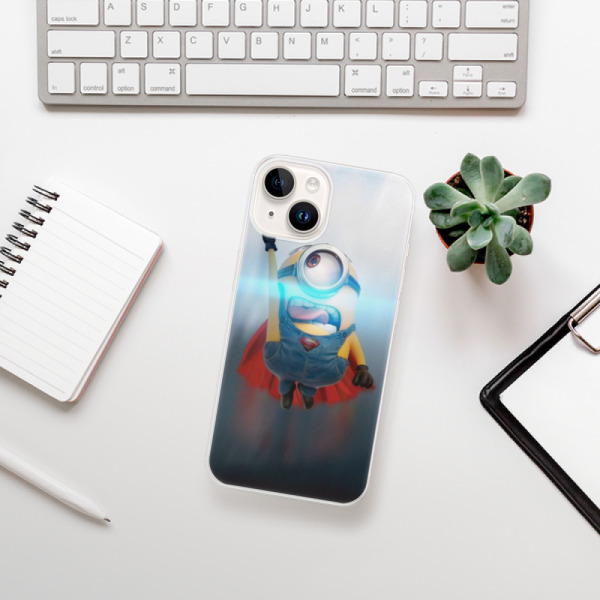 Silikonové pouzdro iSaprio - Apple iPhone 15 - Mimons Superman 02