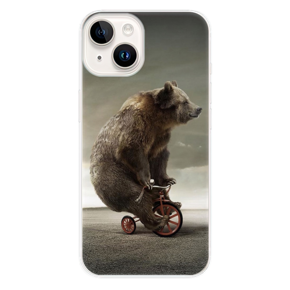 Silikonové odolné pouzdro iSaprio Bear 01 na mobil Apple iPhone 15 (Odolný silikonový kryt, obal, pouzdro iSaprio Bear 01 na mobilní telefon Apple iPhone 15)