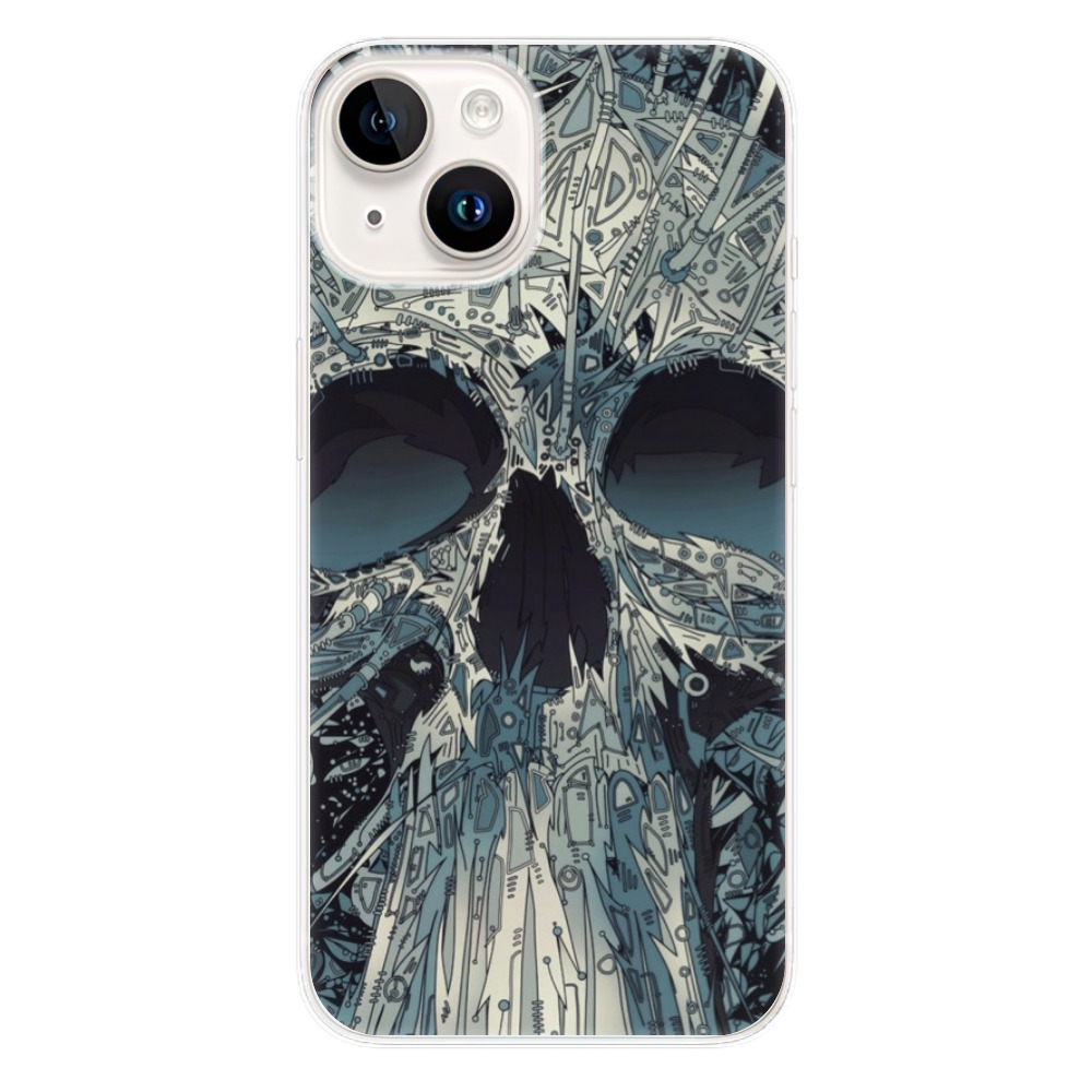 Silikonové odolné pouzdro iSaprio Abstract Skull na mobil Apple iPhone 15 (Odolný silikonový kryt, obal, pouzdro iSaprio Abstract Skull na mobilní telefon Apple iPhone 15)