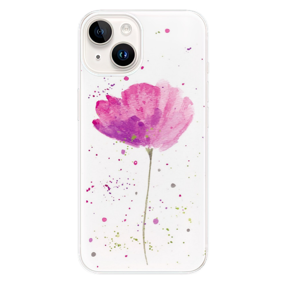Odolné silikonové pouzdro iSaprio - Poppies - iPhone 15