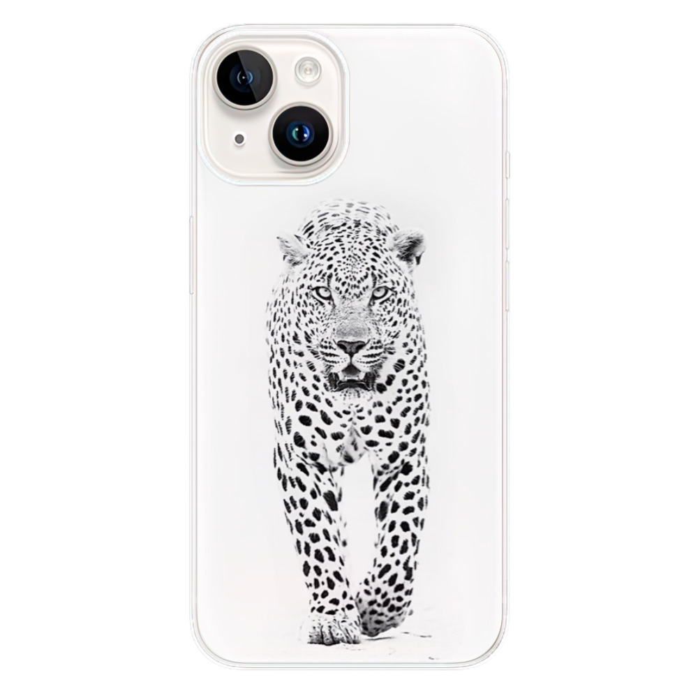 Silikonové odolné pouzdro iSaprio White Jaguar na mobil Apple iPhone 15 (Odolný silikonový kryt, obal, pouzdro iSaprio White Jaguar na mobilní telefon Apple iPhone 15)
