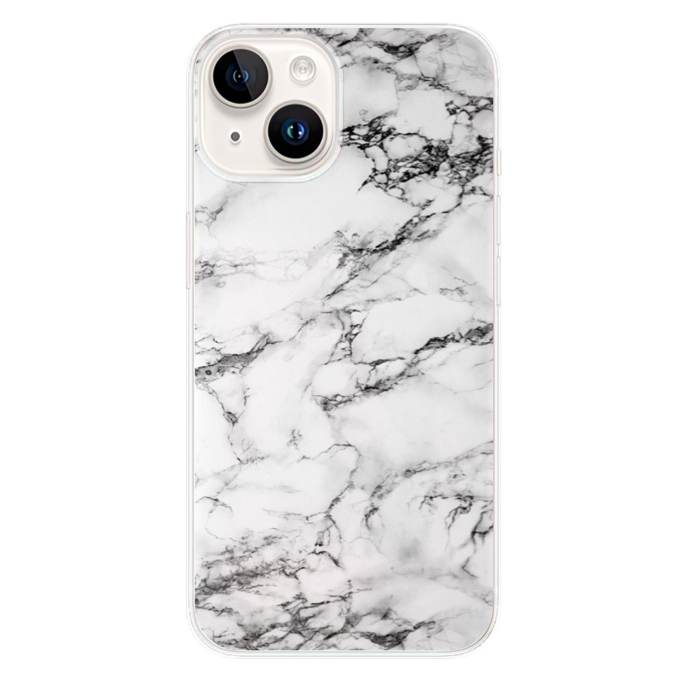 Silikonové odolné pouzdro iSaprio White Marble 01 na mobil Apple iPhone 15 (Odolný silikonový kryt, obal, pouzdro iSaprio White Marble 01 na mobilní telefon Apple iPhone 15)