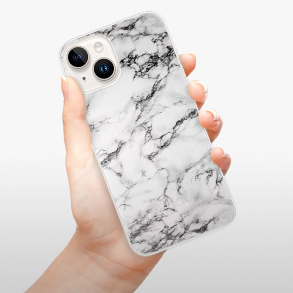 Silikonové pouzdro iSaprio - Apple iPhone 15 - White Marble 01
