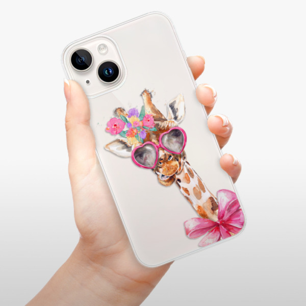 Silikonové pouzdro iSaprio - Apple iPhone 15 - Lady Giraffe