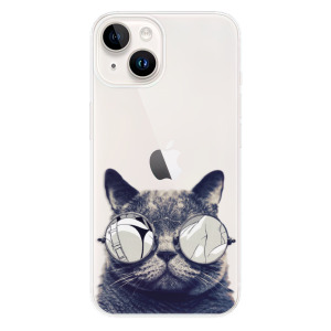 Silikonové pouzdro iSaprio - Apple iPhone 15 - Crazy Cat 01