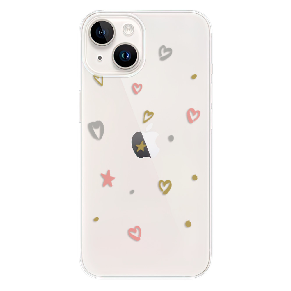 Silikonové odolné pouzdro iSaprio Lovely Pattern na mobil Apple iPhone 15 (Odolný silikonový kryt, obal, pouzdro iSaprio Lovely Pattern na mobilní telefon Apple iPhone 15)