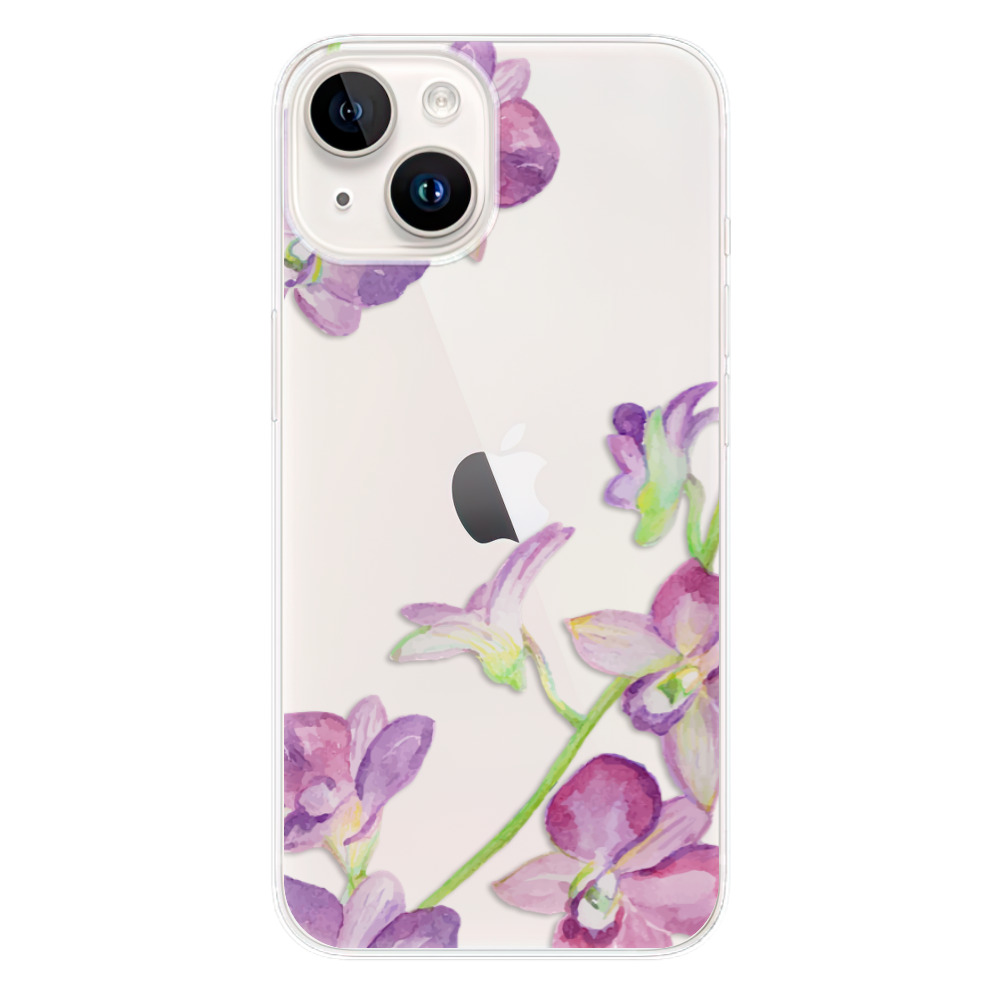 Silikonové odolné pouzdro iSaprio Purple Orchid na mobil Apple iPhone 15 (Odolný silikonový kryt, obal, pouzdro iSaprio Purple Orchid na mobilní telefon Apple iPhone 15)