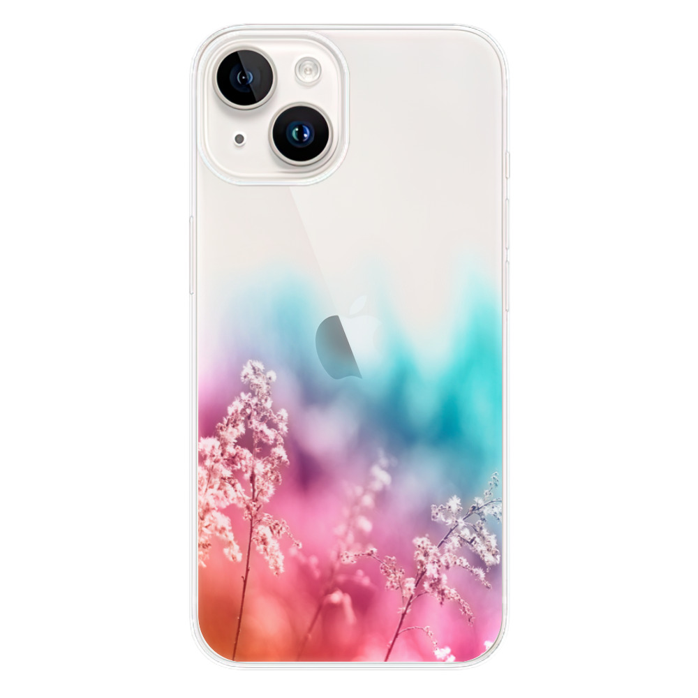 Silikonové odolné pouzdro iSaprio Rainbow Grass na mobil Apple iPhone 15 (Odolný silikonový kryt, obal, pouzdro iSaprio Rainbow Grass na mobilní telefon Apple iPhone 15)