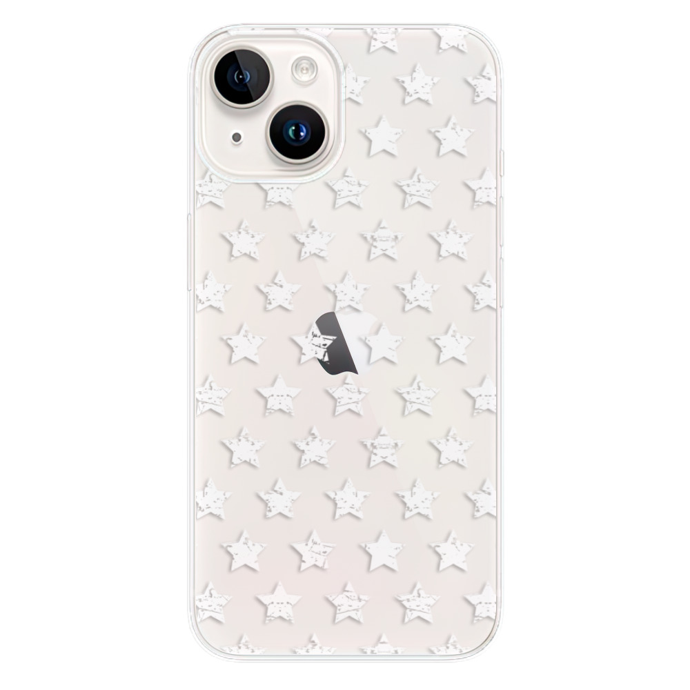 Odolné silikonové pouzdro iSaprio - Stars Pattern - white - iPhone 15