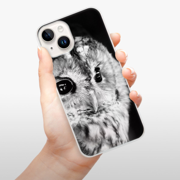 Silikonové pouzdro iSaprio - Apple iPhone 15 - BW Owl