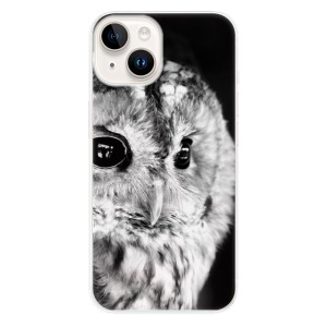 Silikonové pouzdro iSaprio - Apple iPhone 15 - BW Owl