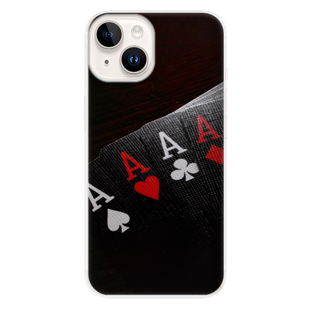 Silikonové odolné pouzdro iSaprio Poker na mobil Apple iPhone 15 (Odolný silikonový kryt, obal, pouzdro iSaprio Poker na mobilní telefon Apple iPhone 15)