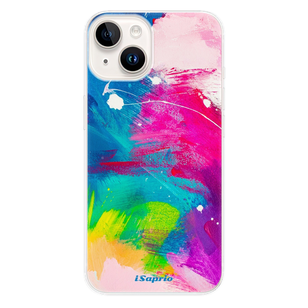 Odolné silikonové pouzdro iSaprio - Abstract Paint 03 - iPhone 15